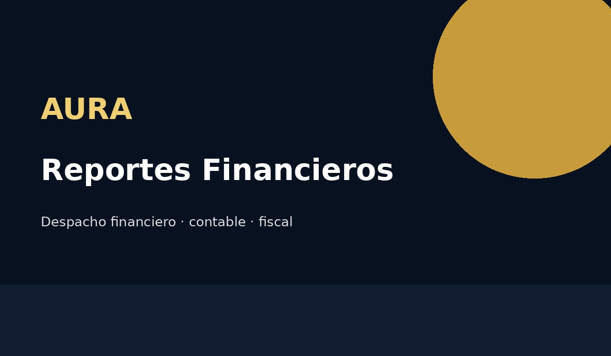 Estados y reportes financieros
